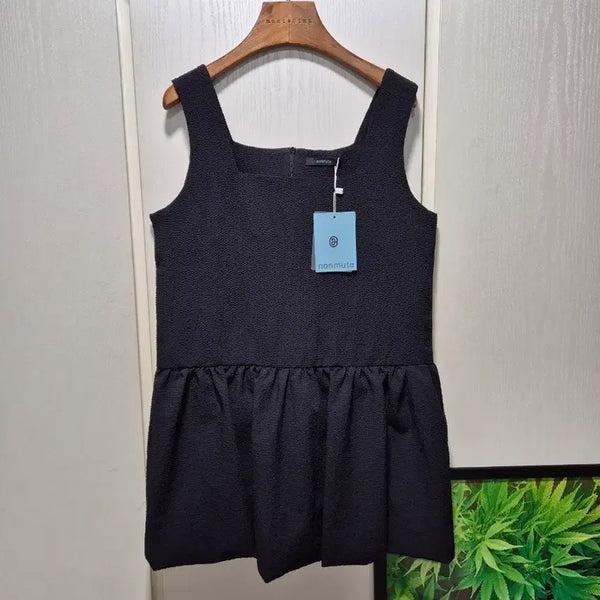 [BUNJANG] nonmute Dark Navy Sleeveless Seersucker Top Blouse / (타임세일)(새상품)nonmute 다크네이비 민소매 시어서커탑블라우스