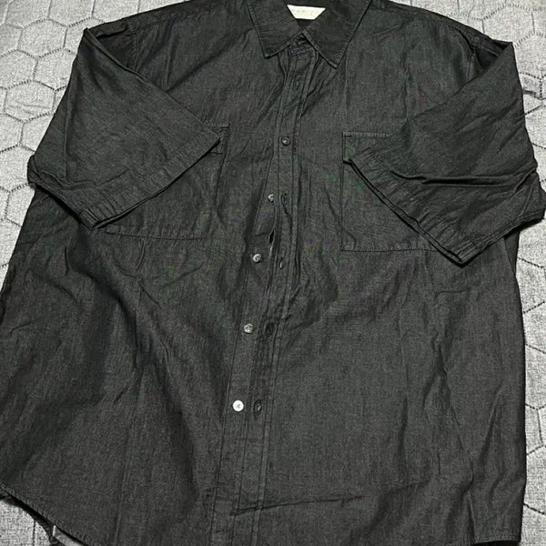 [BUNJANG] Known Black Indigo Denim Shirt Size 2 / 노운 흑청 데님 셔츠 2사이즈