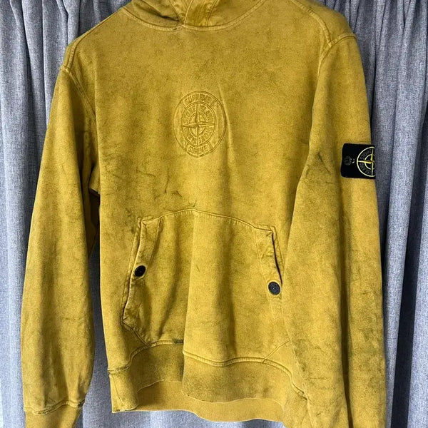[BUNJANG] Supreme x Stone Island Dust Color Hooded Sweatshirt Olive (SS19) / 스톤아일랜드X슈프림 더스트컬러 후드 스웨트셔츠 올리브 19ss