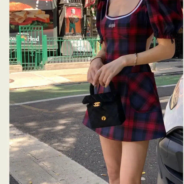 [BUNJANG] Seo Cookie Obrigado Check One-Piece Dress M / 서쿠키오브리가도 체크 원피스 M