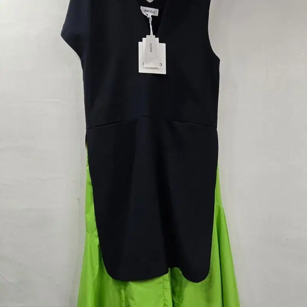 [BUNJANG] Enfold Color-Blocked Long Dress / 새상품) 엔폴드 배색 이중 롱원피스