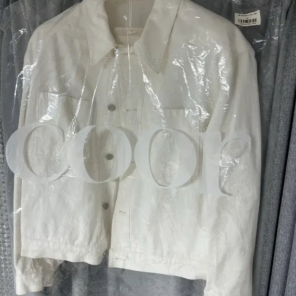[BUNJANG] COOR Double Pocket Trucker Jacket Cream M Size / COOR 쿠어 더블 포켓 트러커 자켓 (크림) m사이즈