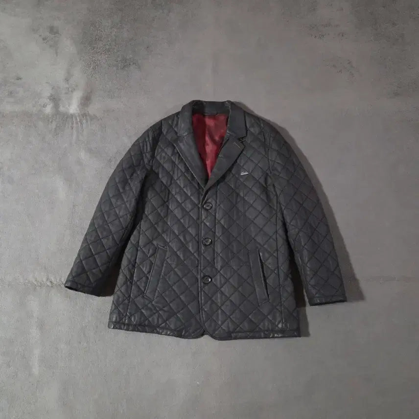 [BUNJANG] Brioni Leather Quilting Jacket Blazer / 브리오니 레더 퀼팅 자켓 블레이저 M L