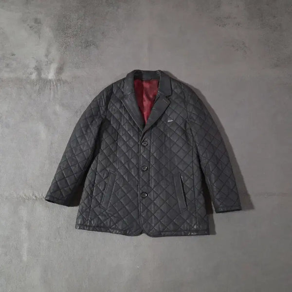 [BUNJANG] Brioni Leather Quilting Jacket Blazer / 브리오니 레더 퀼팅 자켓 블레이저 M L