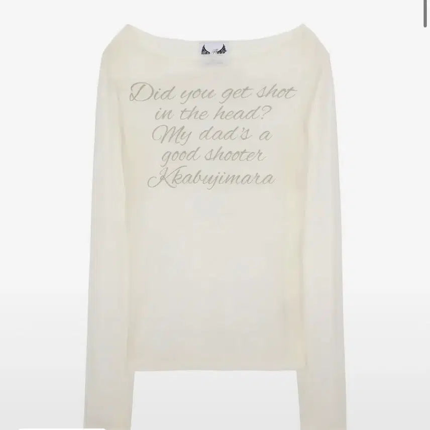 [BUNJANG] Gila Archive Lettering Sheer Long Sleeve / 길라아카이브 레터링 쉬어롱슬리브
