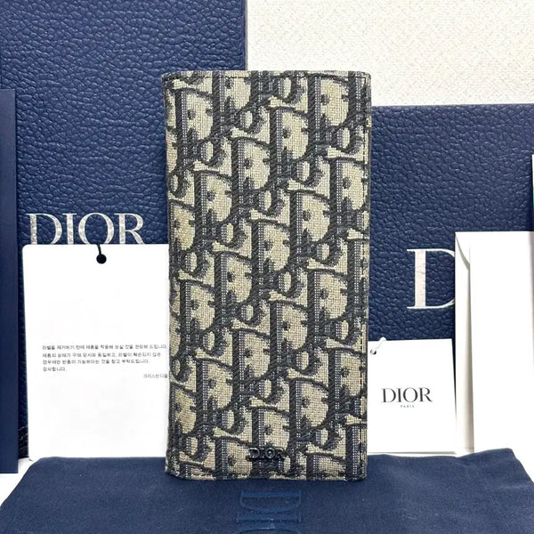 [BUNJANG] Dior Oblique Vertical Long Wallet Navy / [S급/백화점] 디올 오블리크 버티컬 장지갑