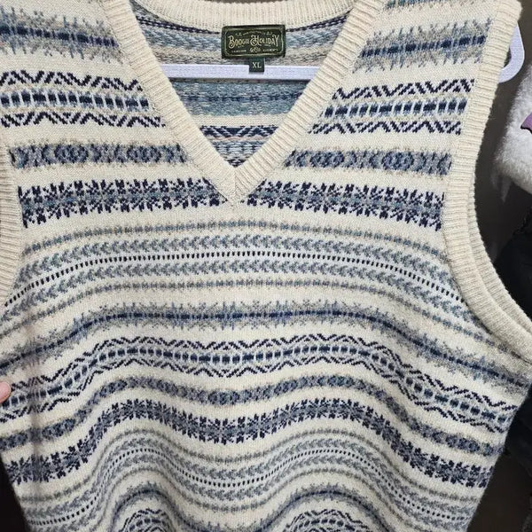 [BUNJANG] Boogie Holiday Fair Isle Vest XL / 부기홀리데이 페어아일 베스트 xl