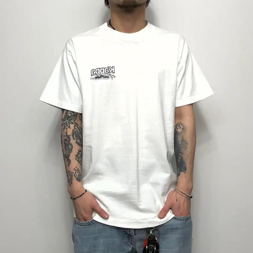 [BUNJANG] 90s Fruit of the Loom Kappa Single Stitch T-Shirt / 90s 프룻오브더룸 KAPPA 빈티지 싱글스티치 반팔티