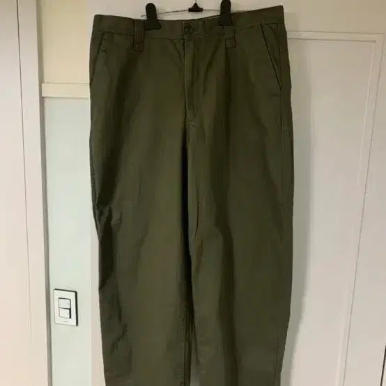 [BUNJANG] Wide Fit Chino Pants Olive Men's Size 88 / 와이드핏치노팬츠