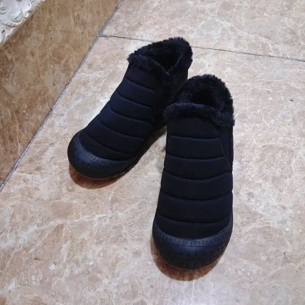 [BUNJANG] Women's Black Lined Winter Boots Size 235 / 털부츠 235 검정색 털 안감 털신 방한화