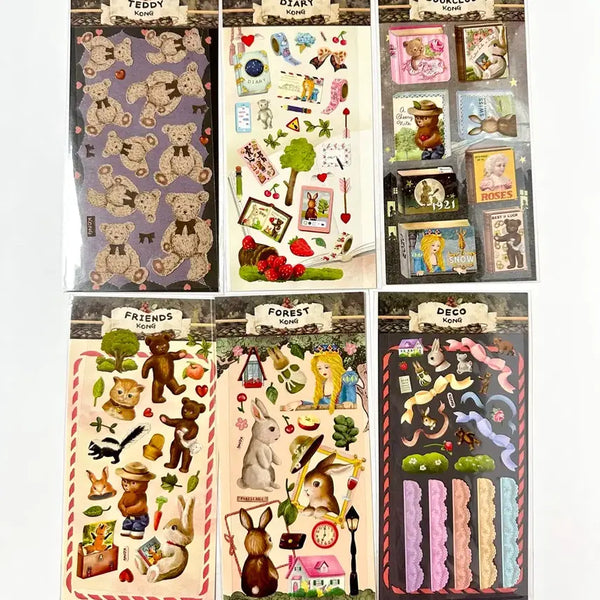 [BUNJANG] Kong 'Vintage Seal Sticker' Bundle Set / 콩님 빈티지 씰스티커 씰스 다꾸 스티커 일괄 인스 블로거 kong