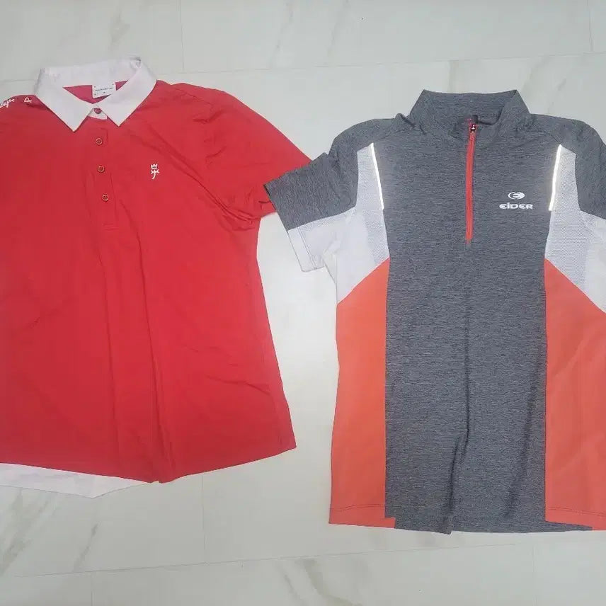 [BUNJANG] Castelbajac & Eider Short Sleeve T-Shirt Set (2-Piece) / Castelbajac/Eider 반팔 티셔츠 2벌 세트