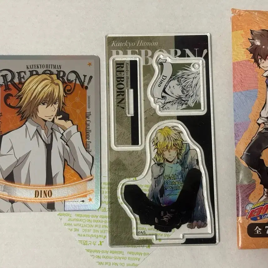 [BUNJANG] Katekyo Hitman Reborn! Dino Acrylic Stand & Cards Bundle / 가히리 가정교사 히트맨 리본 디노 아크릴 & 카드 굿즈 일괄