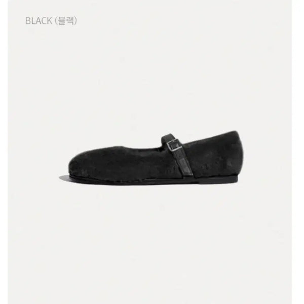 [BUNJANG] Komorebi Museum Handmade Lambswool Shearing Mary Jane Shoes / 코모레비뮤지엄 핸드메이드 램스 울 시어링 메리제인