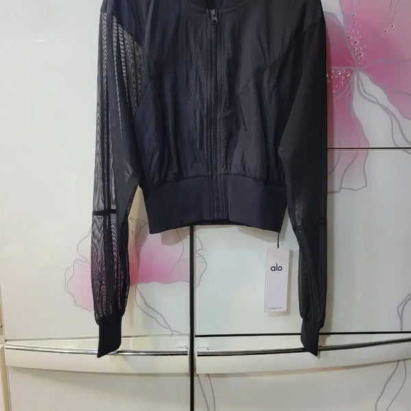 [BUNJANG] Alo Black Mesh Bomber Jacket / alo 알로 블랙 메쉬 봄버 자켓