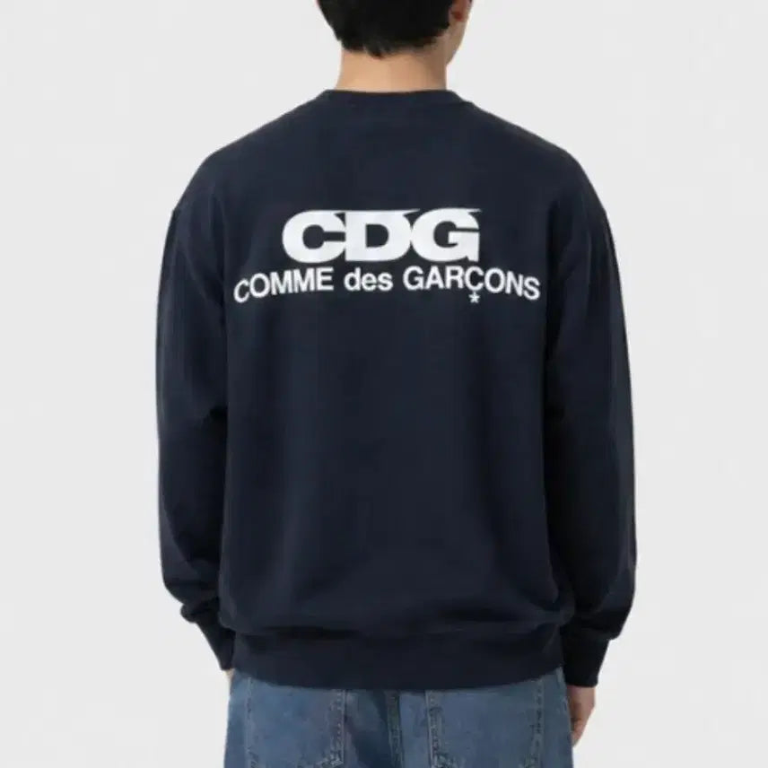 [BUNJANG] Comme des Garçons CDG Good Design Shop Big Logo Sweatshirt Navy L / [정품] CDG 꼼데가르송 굿디자인숍 빅로고 맨투맨 네이비 L