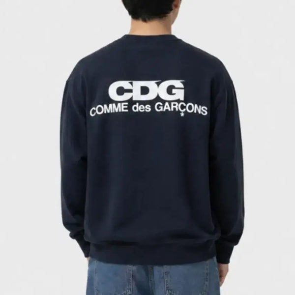 [BUNJANG] Comme des Garçons CDG Good Design Shop Big Logo Sweatshirt Navy L / [정품] CDG 꼼데가르송 굿디자인숍 빅로고 맨투맨 네이비 L
