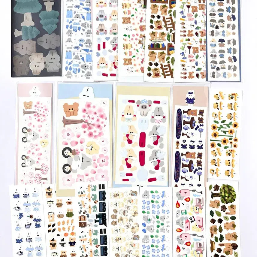 [BUNJANG] Bebe Seal Sticker Bundle Set / 베베 씰스티커 씰스 문구 다꾸 스티커 일괄 인스