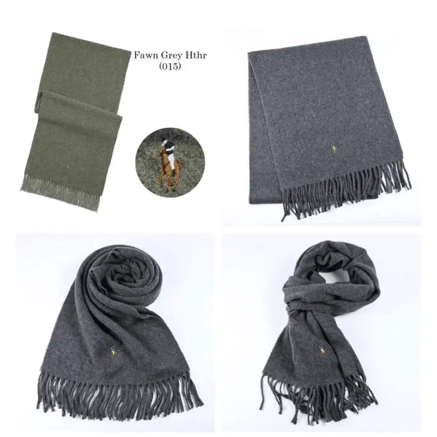 [BUNJANG] Polo Ralph Lauren Gray Scarf - New, Unsealed / 폴로 머플러 그레이 미개봉 새상품