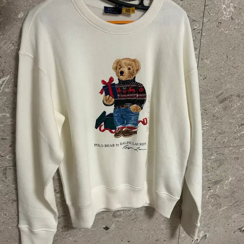 [BUNJANG] Polo Ralph Lauren Polo Bear Sweatshirt Ivory / 폴로 랄프로렌 폴로베어 맨투맨 아이보리