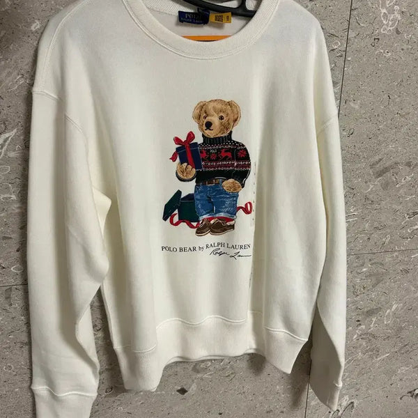 [BUNJANG] Polo Ralph Lauren Polo Bear Sweatshirt Ivory / 폴로 랄프로렌 폴로베어 맨투맨 아이보리