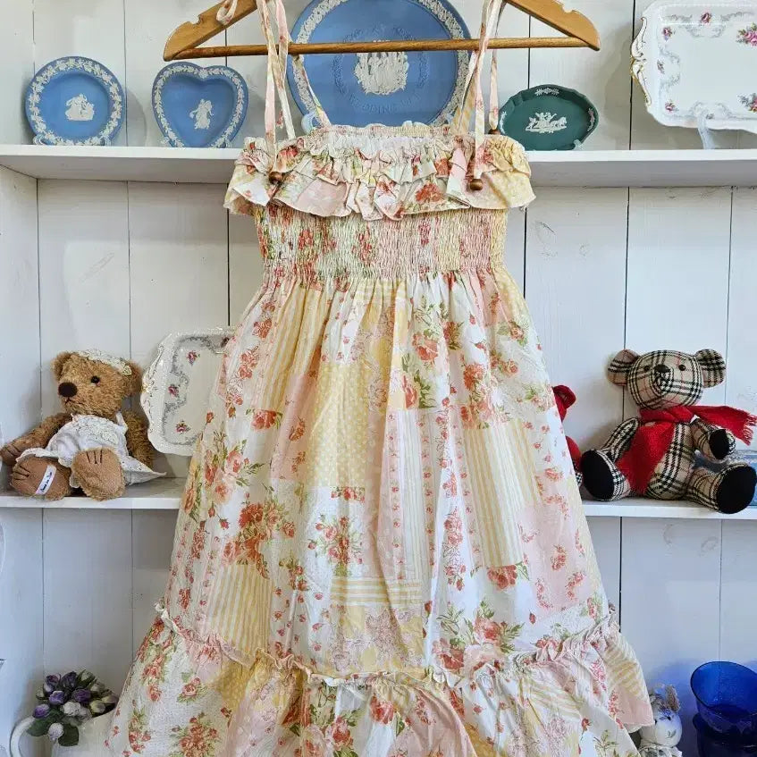 [BUNJANG] LIZ LISA Flower Patchwork Dress / 리즈리사(LIZ LISA) 플라워 패치워크 러블리 원피스