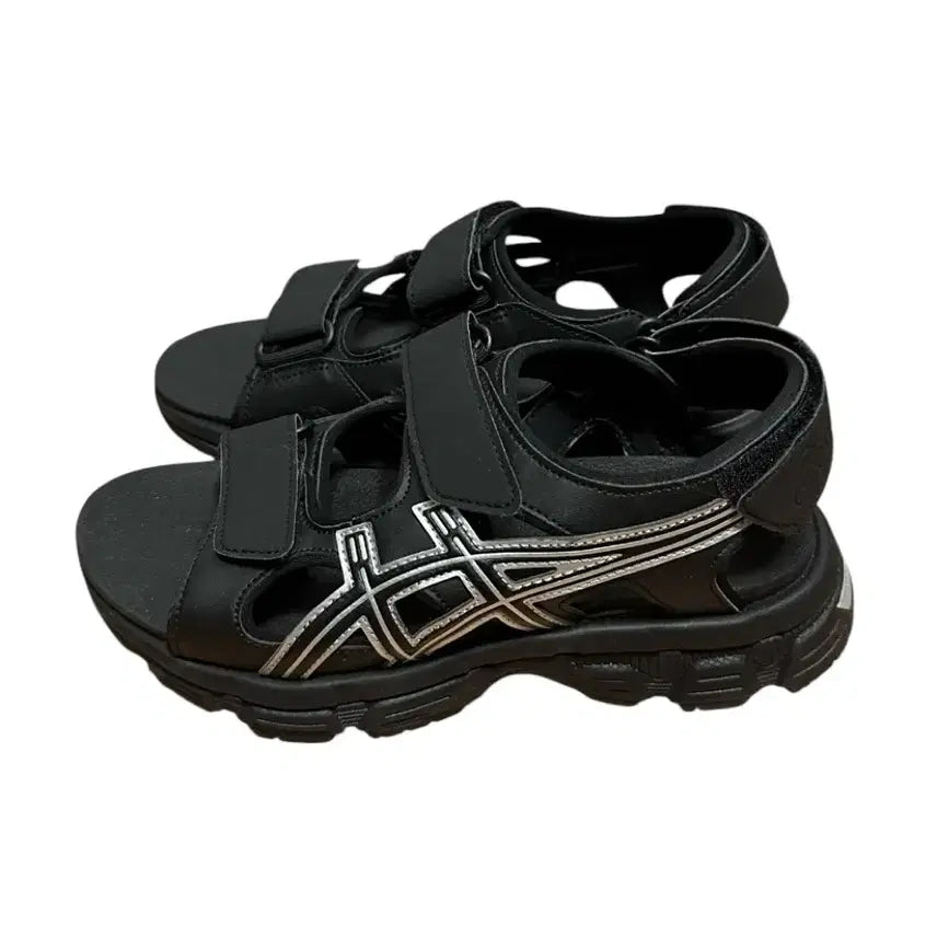 [BUNJANG] ASICS Kahana SD Sandals Black/Silver / 아식스 카하나 SD 샌들 블랙/실버 230