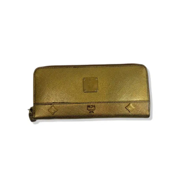 [BUNJANG] MCM Gold Long Wallet / 엠씨엠 골드장지갑