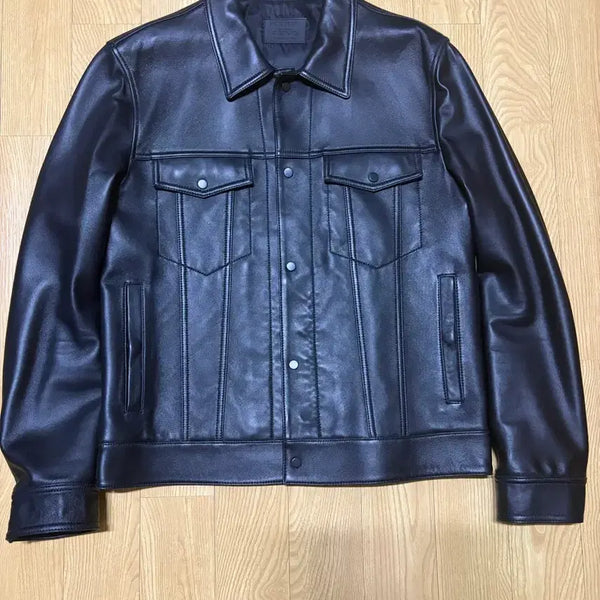 [BUNJANG] Jill Stuart New York Type 3 Lambskin Trucker Leather Jacket L / 질스튜어트 뉴욕 양가죽 타입3 트러커 레더 자켓L