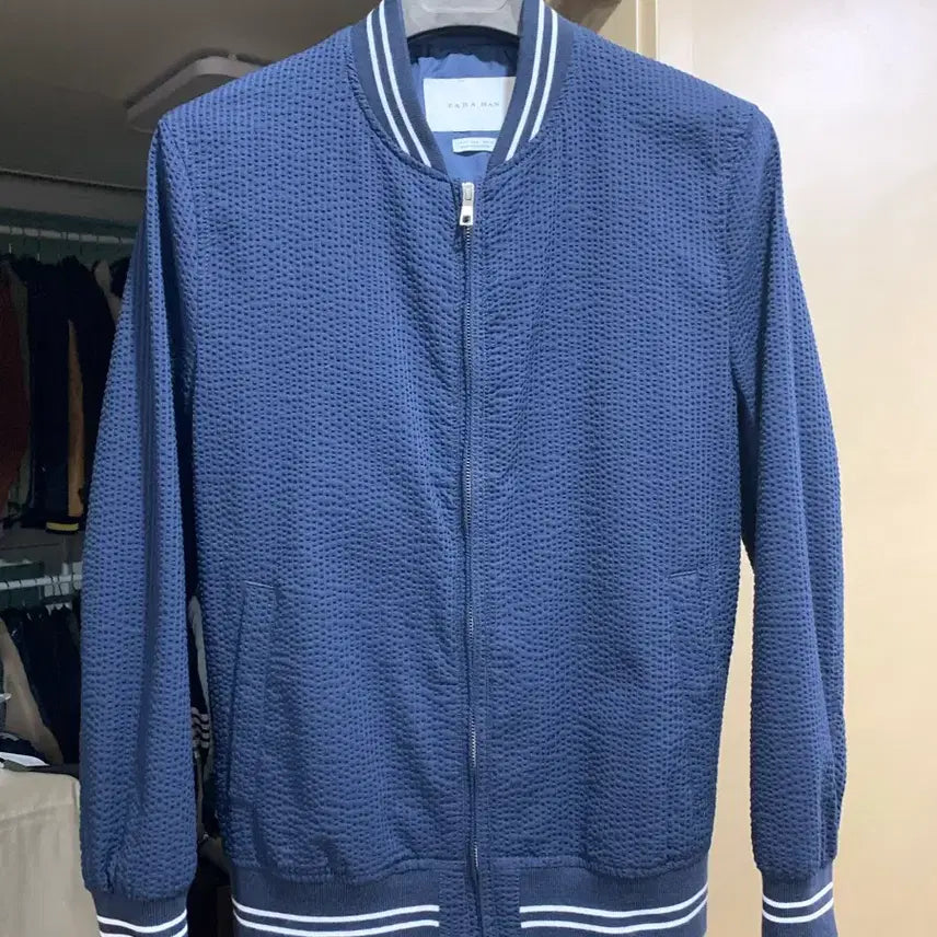 [BUNJANG] Zara Seersucker Jacket M / 자라 시어서커 자켓 M (사용감 없음)