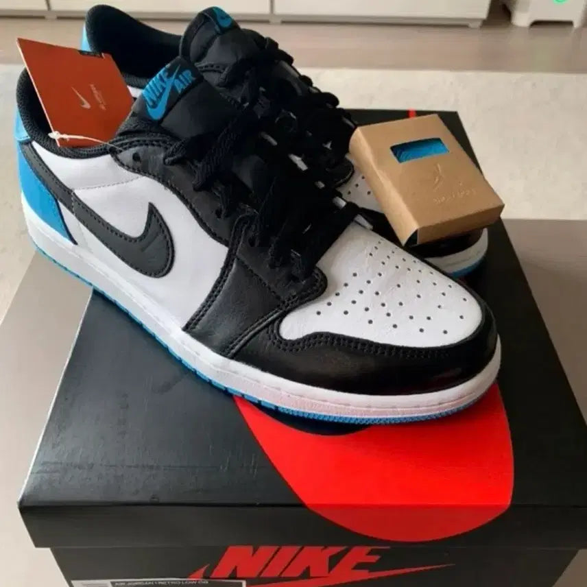 [BUNJANG] Air Jordan 1 Retro Low OG Black Dark Powder Blue (280mm) / 조던 1 레트로 로우 OG 블랙 앤 다크 파우더 블루