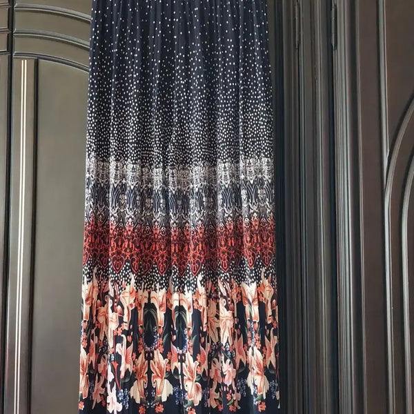 [BUNJANG] Ethnic Pattern Wide Long Skirt Pants / 패턴 와이드 롱 치마바지