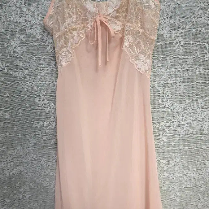 [BUNJANG] Evelyn Lace Slip Dress Pink M / 에블린 레이스 핑크 슬립 원피스 M