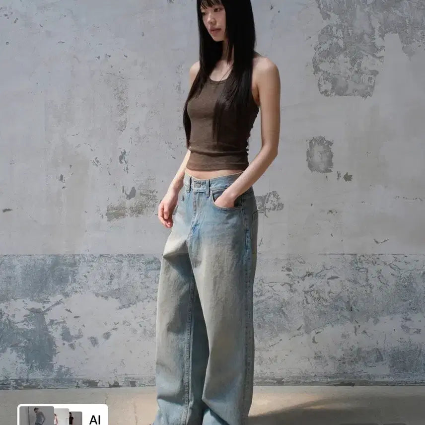 [BUNJANG] DIVEIN WOMEN LOOSED WIDE DENIM PANTS / 다이브인 우먼 W LOOSED WIDE DENIM PANTS