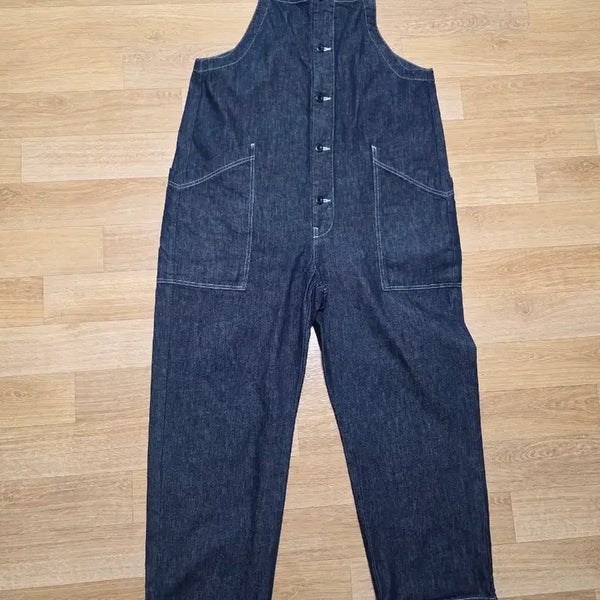 [BUNJANG] Unisex Denim Overalls Jumpsuit / 남여공용 데님 멜빵 바지 점프수트