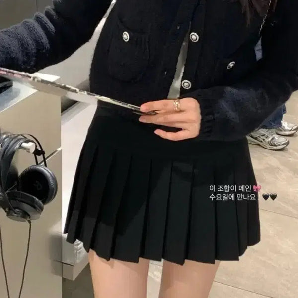 [BUNJANG] Leplaine Margaret Skirt (Black, M) / 르플레인 마가렛스커트 (M/기장추가버전)