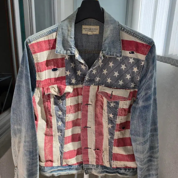[BUNJANG] Denim & Supply American Flag Denim Jacket / 데님앤서플라이 성조기 데님 자켓