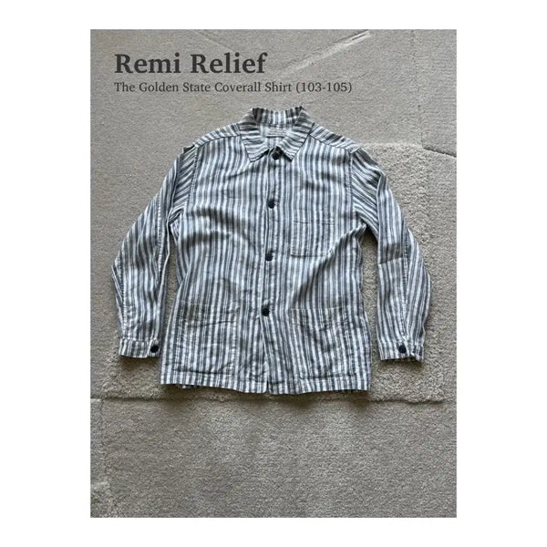 [BUNJANG] Remi Relief Striped Coverall Shirt / 레미릴리프 Remi Relief 스트라이프 커버올 (103-105)