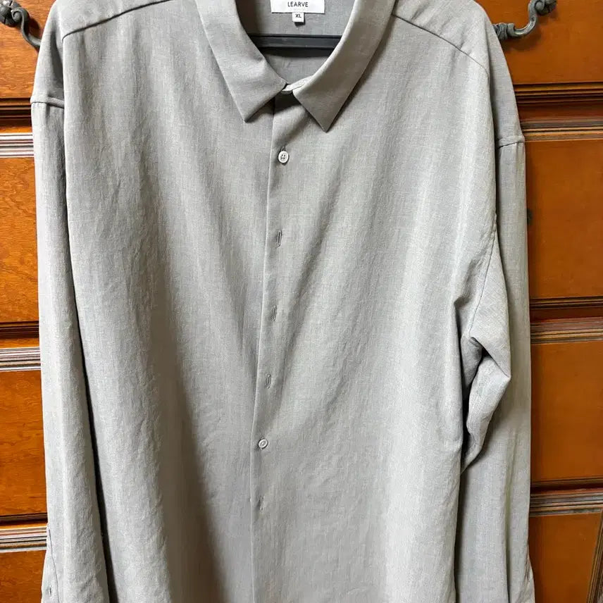 [BUNJANG] LEHOU Like Linen Shirt Khaki Grey XL / XL 르아브 라이크린넨 셔츠 카키 그레이