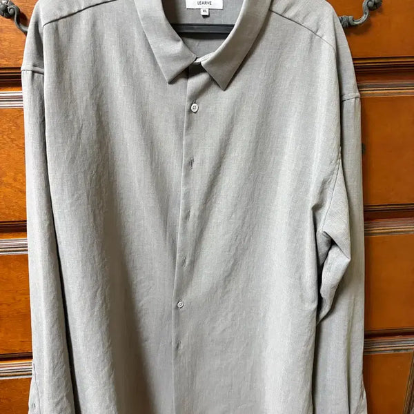 [BUNJANG] LEHOU Like Linen Shirt Khaki Grey XL / XL 르아브 라이크린넨 셔츠 카키 그레이
