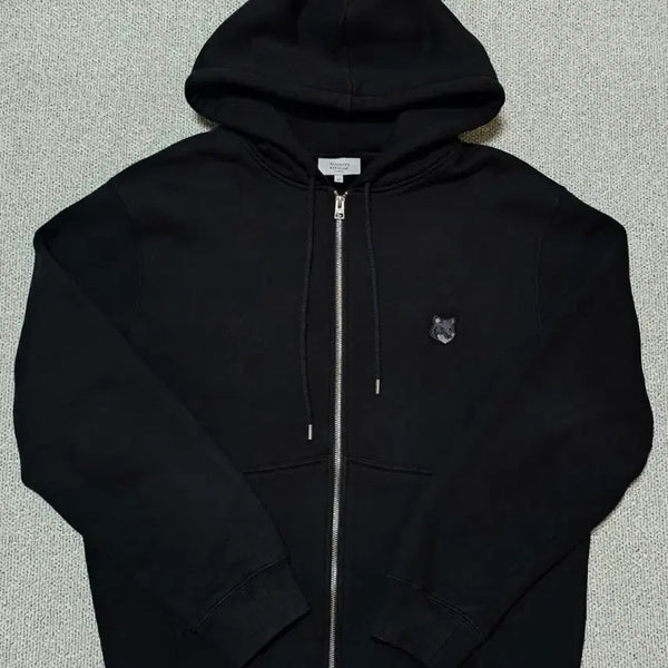[BUNJANG] Maison Kitsuné Black Fox Patch Full-Zip Hoodie XL / [XL 사이즈] 정품 메종키츠네 후드집업 블랙