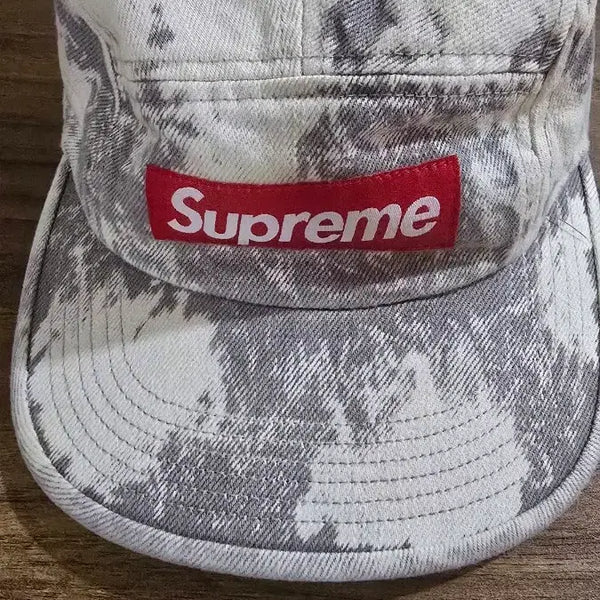 [BUNJANG] Supreme Bleached Denim Camp Cap SS25 / 슈프림 데님 캠프캡 블리치드 25SS