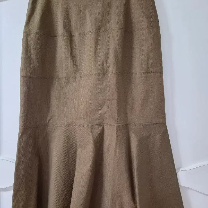 [BUNJANG] TIME Khaki Brown Mermaid Banding Skirt / 거의새거) 타임 (TIME)  카키브라운 머메이드 밴딩 스커트
