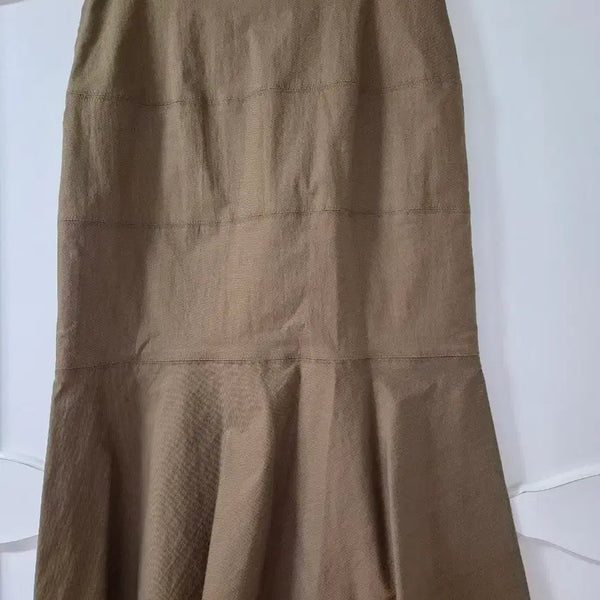 [BUNJANG] TIME Khaki Brown Mermaid Banding Skirt / 거의새거) 타임 (TIME)  카키브라운 머메이드 밴딩 스커트