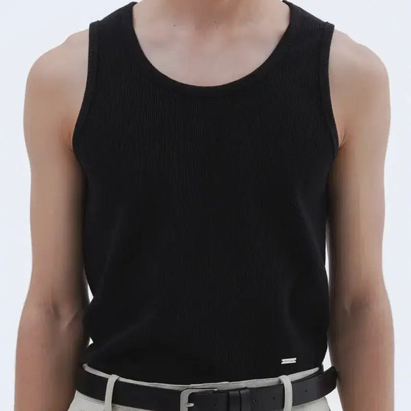 [BUNJANG] TPLSEN Logo Sleeveless Top Black M Size / [새상품] 트립르센스 로고 민소매 슬리브리스 나시