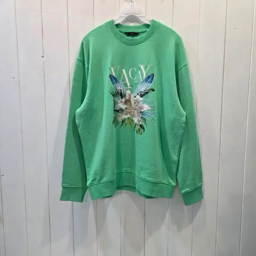 [BUNJANG] Fluorescent Green Sweatshirt / 맨투맨