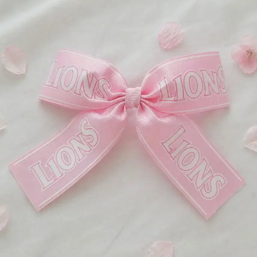 [BUNJANG] Samsung Lions Pink Ribbon Hairpin / 삼성 라이온즈 핑크 리본 응원 헤어핀~