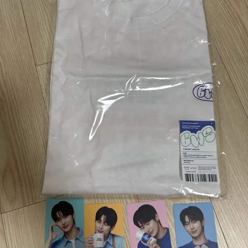 [BUNJANG] Byeon Woo Seok Summer Letter Fan Meeting Official Goods T-Shirt White (Sealed) / 변우석 썸머레터팬미팅굿즈 티셔츠 미개봉