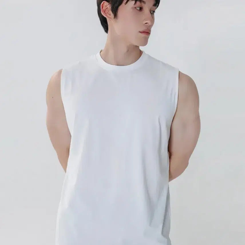[BUNJANG] MOLDE Airism Sleeveless Top White / [새상품] 몰든 에어리즘 민소매 슬리브리스 나시 화이트