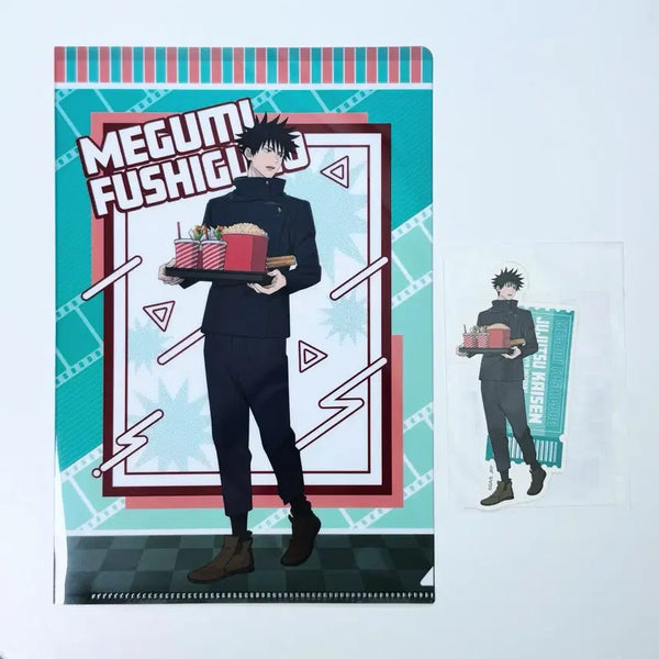 [BUNJANG] Jujutsu Kaisen Shibuya Incident Special Edition Clear File & Sticker Set - Megumi Fushiguro / 주술회전 특별편집판 선행상영 클리어 파일 스티커 - 후시구로 메구미